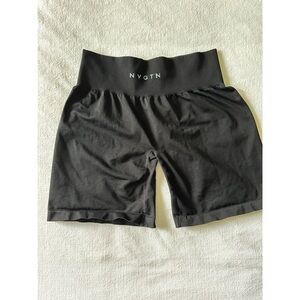 NVGTN Black Solid Pro Shorts